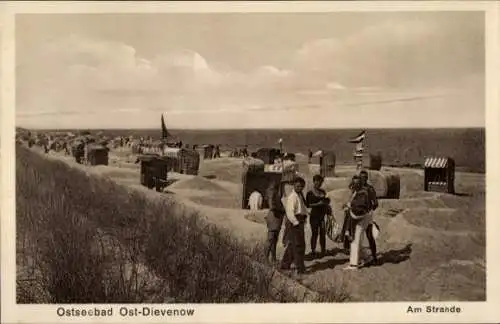 Ak Dziwnów Ostseebad Dievenow Pommern, Strandleben