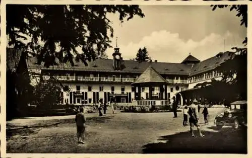 Ak Velké Losiny Bad Groß Ullersdorf Region Olmütz, Kurplatz