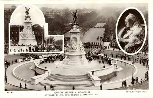 Ak London England, Queen Victoria Memorial