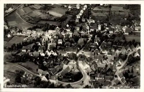 Ak Emskirchen in Mittelfranken, Luftaufnahme