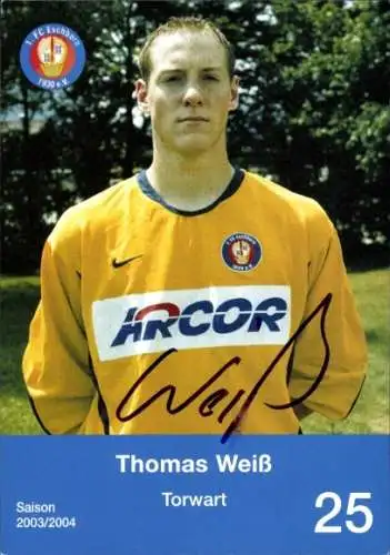 Autogrammkarte Fußballer Thomas Weiß, 1. FC Eschborn 1930 e. V., Autogramm