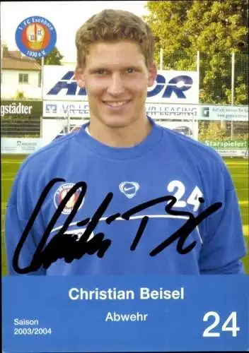 Autogrammkarte Fußballer Christian Beisel, 1. FC Eschborn 1930 e. V., Autogramm