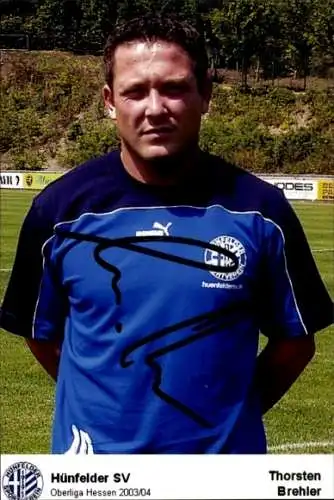 Autogrammkarte Fußballer Thorsten Brehler, Hünfelder SV, Autogramm