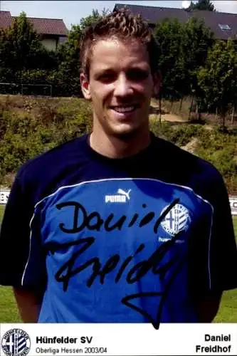 Autogrammkarte Fußballer Daniel Freidhof, Hünfelder SV, Autogramm
