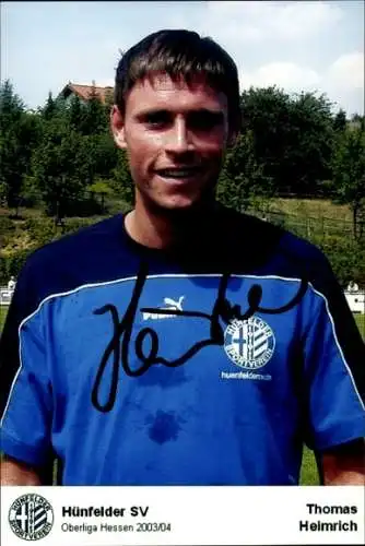 Autogrammkarte Fußballer Thomas Heimrich, Hünfelder SV, Autogramm