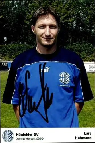 Autogrammkarte Fußballer Lars Hohmann, Hünfelder SV, Autogramm