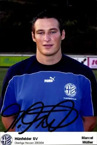 Autogrammkarte Fußballer Marcel Müller, Hünfelder SV, Autogramm