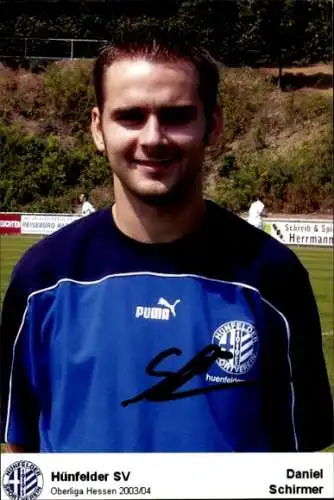 Autogrammkarte Fußballer Daniel Schirmer, Hünfelder SV, Autogramm