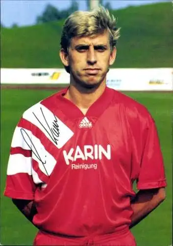 Autogrammkarte Fußballer Thomas Karr, SF Harteck München, Autogramm