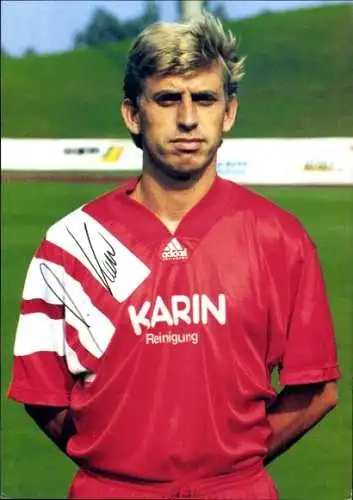 Autogrammkarte Fußballer Thomas Karr, SF Harteck München, Autogramm