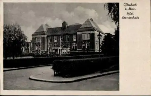 Ak Offenbach am Main Hessen, Städtisches Krankenhaus
