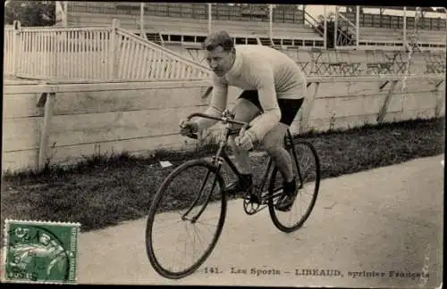 Ak Radrennsport, Radrennfahrer Libeaud, französischer Sprinter