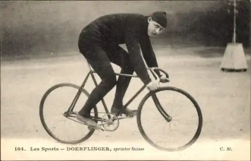 Ak Radrennsport, Radrennfahrer Doerflinger, schweizer Sprinter