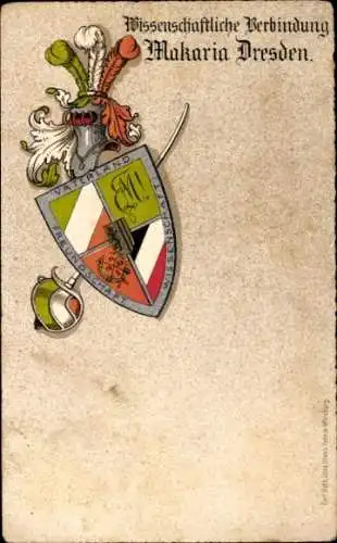 Studentika Ak Dresden, Wissenschaftliche Verbindung Makaria, Wappen, RSC