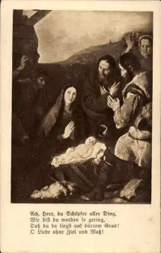 Ak Heilige Familie, Maria, Jesuskind, Ach, Herr, du Schöpfer aller Ding...