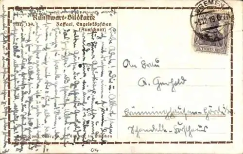 Künstler Ak Raffael, Engelsköpfchen