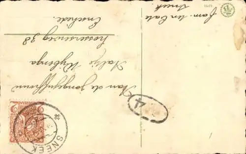 Litho Glückwunsch Neujahr, Kinder