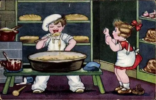 Künstler Ak Bäckerei, Kinder