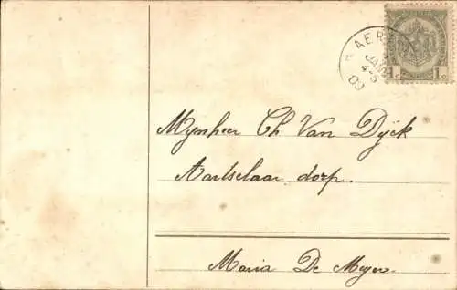 Ak Glückwunsch Neujahr, Kind, Hufeisen