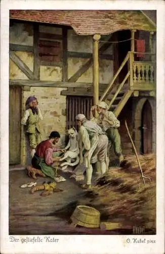 Künstler Ak Kubel, Otto, Der gestiefelte Kater
