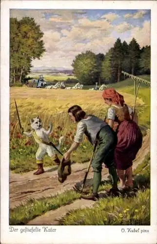 Künstler Ak Kubel, Otto, Der gestiefelte Kater