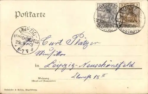 Ak Magdeburg an der Elbe, Fürstenwall-Promenade