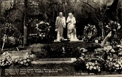 Ak Osek Ossegg Reg. Aussig, Denkmal zum Andenken an die Bergleute von Nelson III