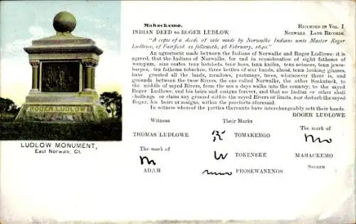 PC Norwalk Connecticut USA, Ludlow Monument