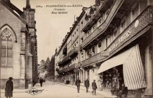 CPA Plombières les Bains Lorraine Vosges, Rue Grillot