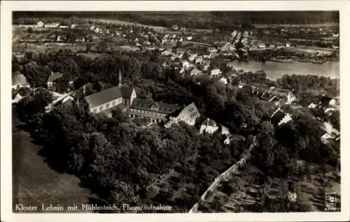 Ak Kloster Lehnin in der Mark, Mühlenteich, Fliegeraufnahme