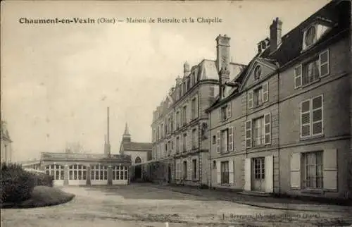 Ak Chaumont en Vexin Oise, Maison de Retraite, Kapelle