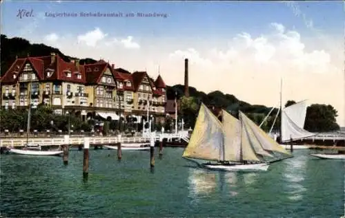 Ak Kiel in Schleswig Holstein, Logierhaus Seebadeanstalt am Strandweg