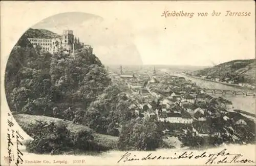 Ak Heidelberg am Neckar, Schloss, Ort