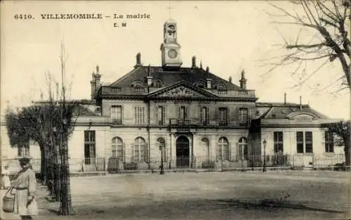 Ak Villemomble Seine Saint Denis, Stadtverwaltung, monumentales Gebäude, Parkanlage, Uhrturm