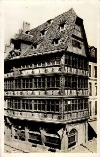 Ak Strasbourg Straßburg Elsass Bas Rhin, Historisches Gebäude, Fachwerkarchitektur, Maison Kammer
