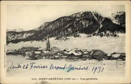 Ak Montgenèvre Hautes Alpes, Blick auf den Ort