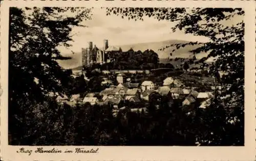 Ak Rimbach Bornhagen im Eichsfeld, Burg Hanstein, Panorama
