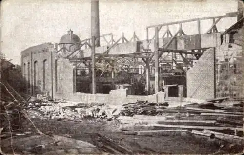 Ak Furth Chemnitz in Sachsen, Ruinen der Heizhäuser, Sturmkatastrophe 1916