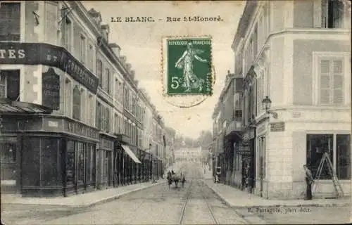 Ak Le Blanc Indre, Rue St-Honore