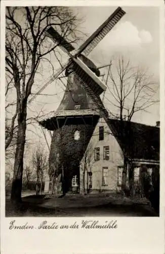 Ak Emden in Ostfriesland, Windmühle, Wohnhaus