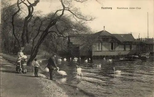 Ak Hamburg, Bootshaus Alster-Club