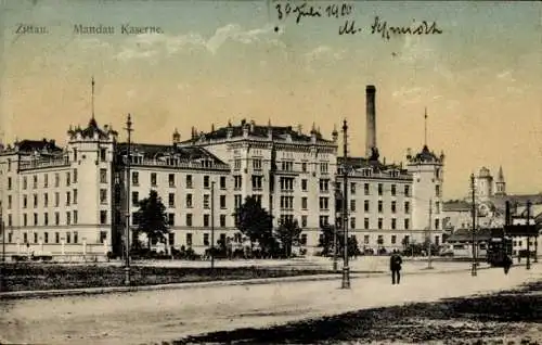 Ak Zittau in Sachsen, Mandau-Kaserne