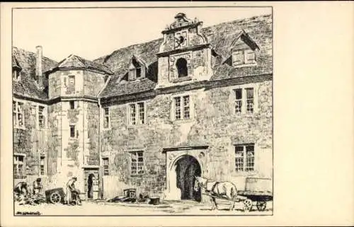 Künstler Ak Otto Ubbelohde, Cassel Kassel in Hessen, Im Marstall