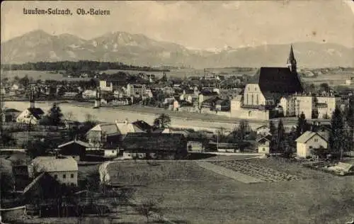 Ak Laufen an der Salzach Oberbayern, Gesamtansicht