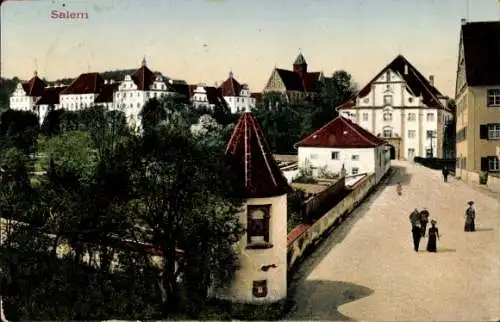 Ak Salem im Bodenseekreis Baden, Blick zum Schloss