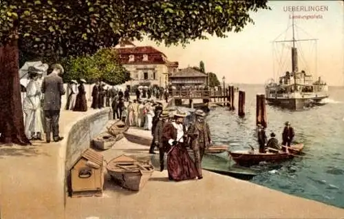 Ak Überlingen am Bodensee, Landungsplatz