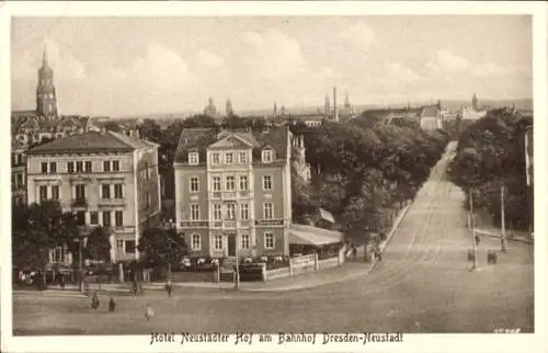 Ak Dresden Neustadt, Hotel Neustädter Hof am Bahnhof