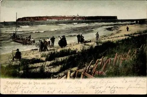 Ak Nordseeinsel Helgoland, von der Düne aus gesehen