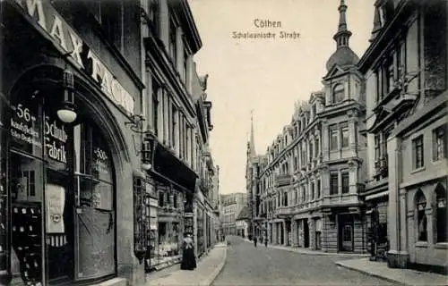 Ak Cothen Utrecht, -  - Schalaunische Straße, - Schuhladen, -  Architektur