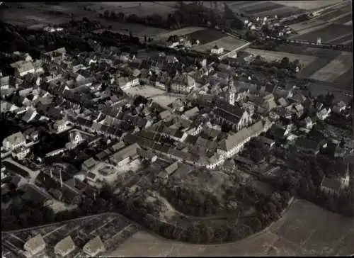 Ak Bad Königshofen im Grabfeld Unterfranken, Fliegeraufnahme